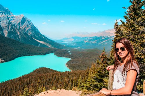 peyto lake nas montanhas rochosas canadenses