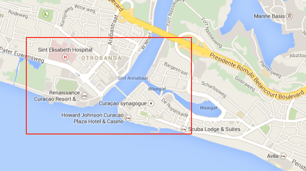 Willemstad no mapa