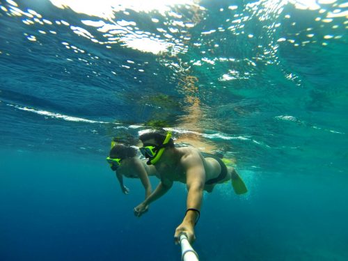 eu e leo fazendo snorkel em curaçao