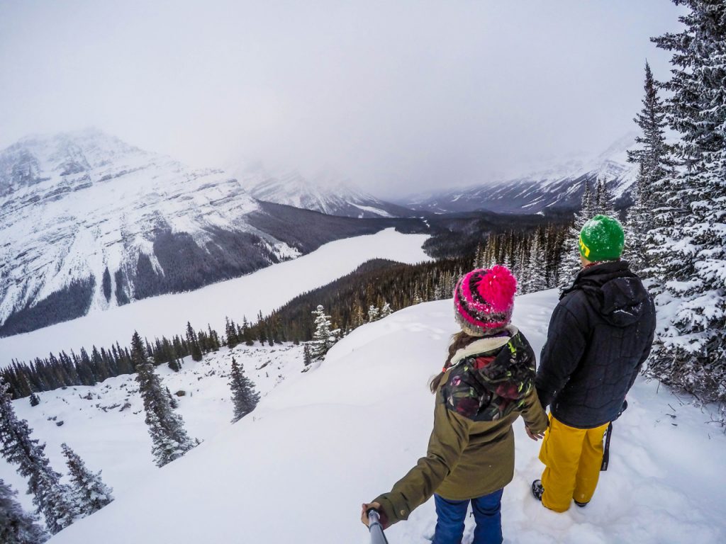 peyto lake no inverno