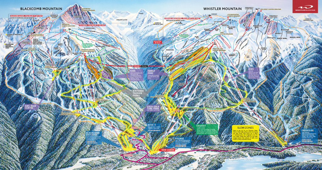 mapa de postas de whistler blackcomb