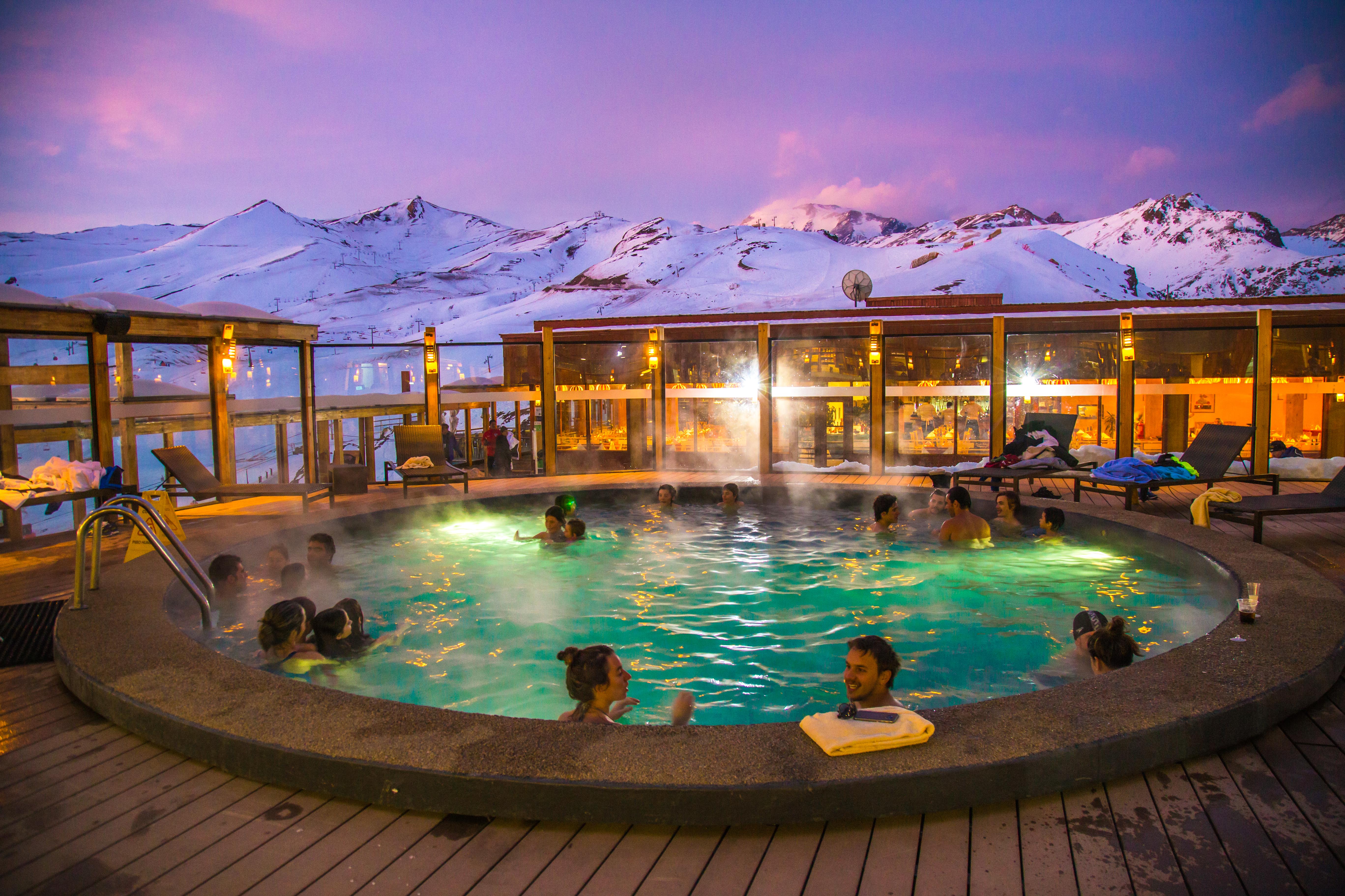 Piscina aquecida do Valle Nevado