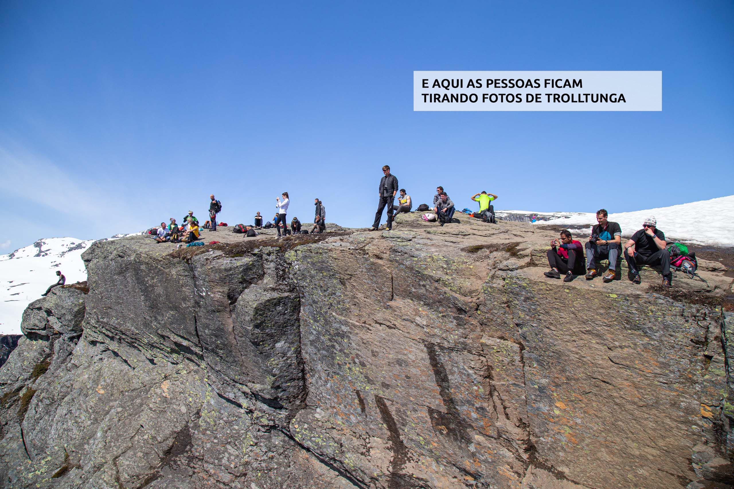 De onde as pessoas tiram fotos de trolltunga