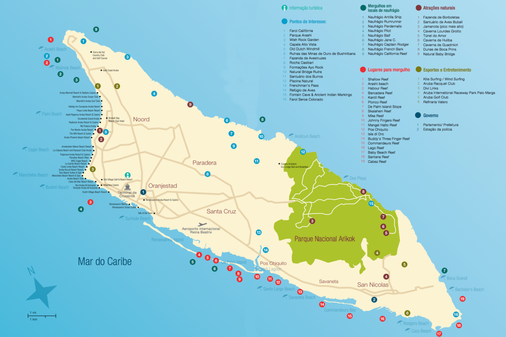 Mapa de Aruba