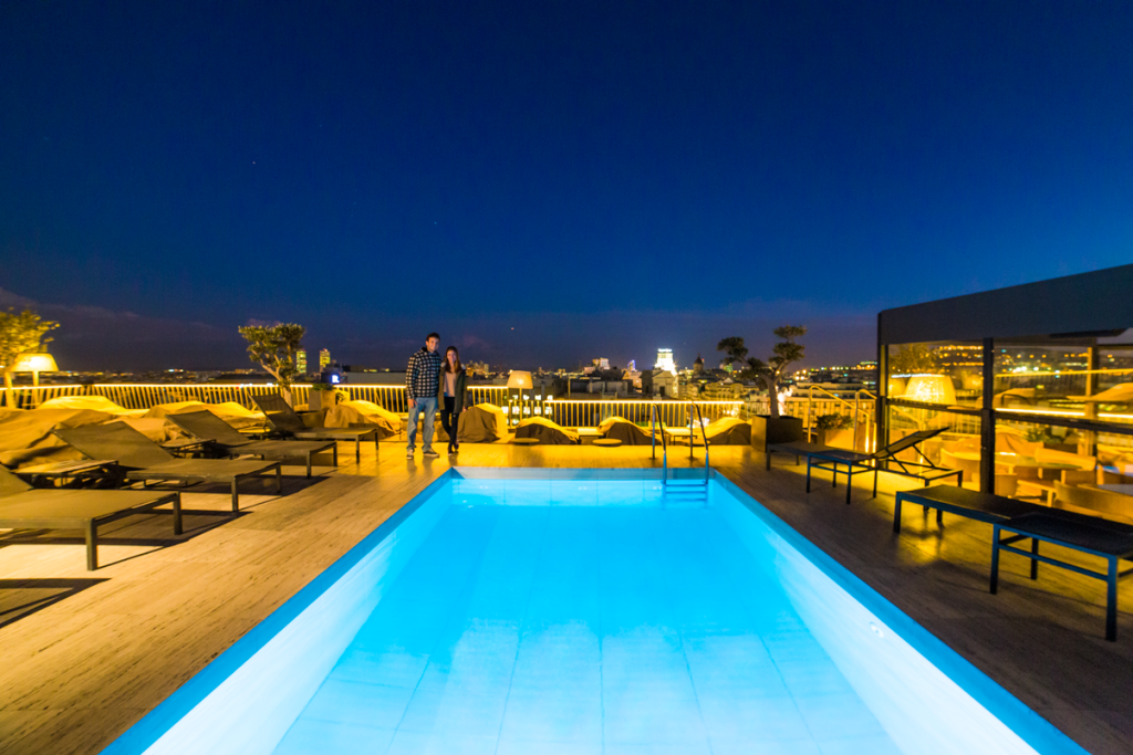 Roof top do hotel Majestic e Barcelona