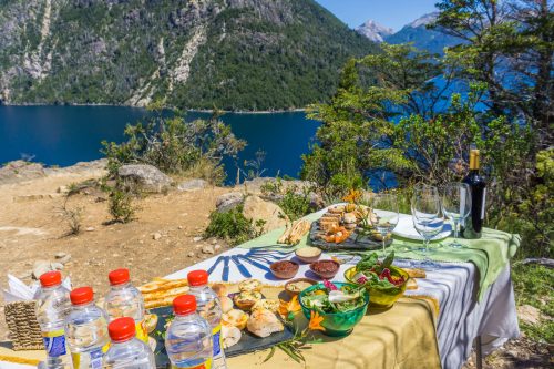 Almoço llao llao durante a triiha em Bariloche