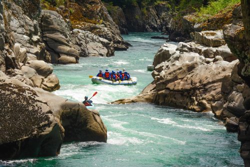 Caiaque em Bariloche no rio manso