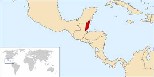 Localização de Belize no mapa