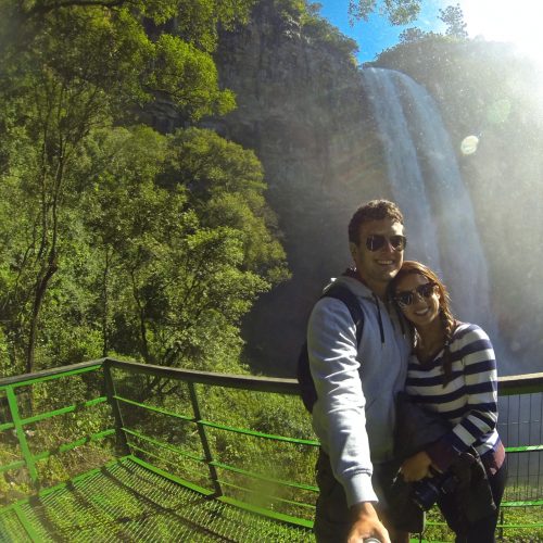 foto no parque do caracol em gramado