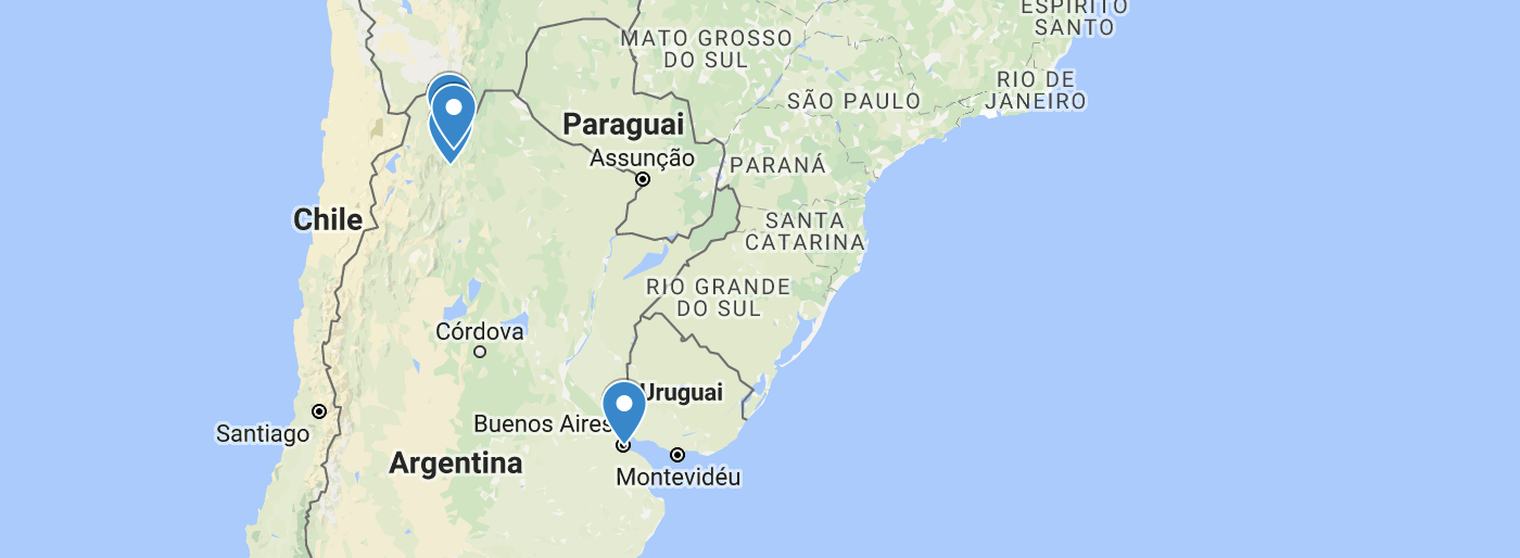 norte da argentina mapa
