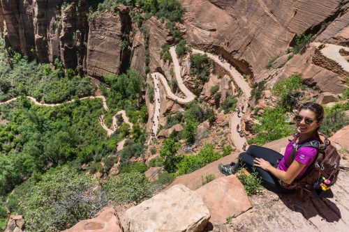 Zig Zag na trilha de Angels Landing