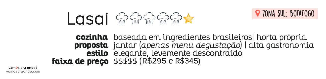 informações em resumo sobre o restaurante lasai no rio de janeiro