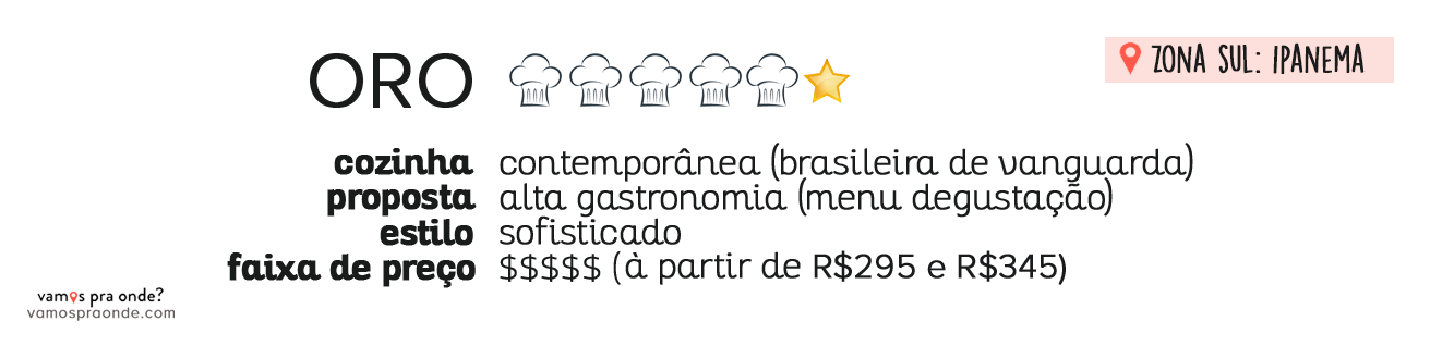 informações em resumo sobre o restaurante oro no rio de janeiro