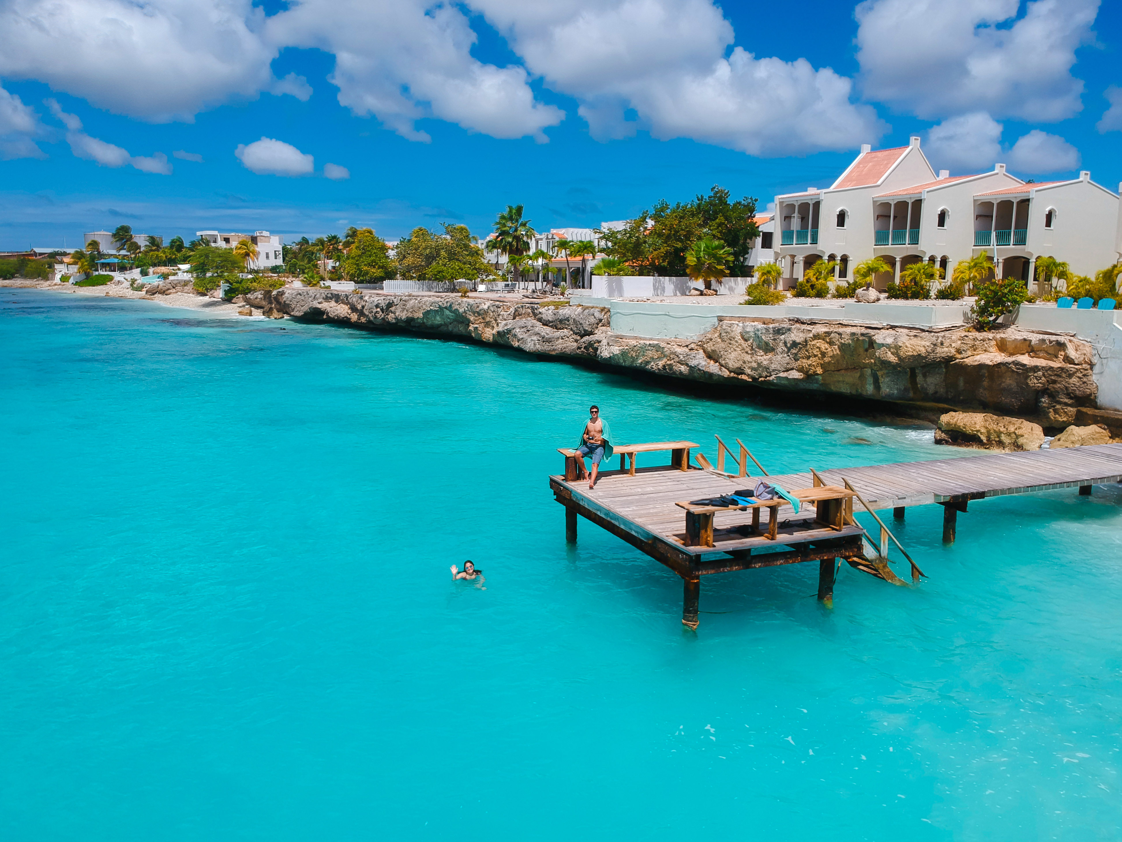 foto no pier em Bonaire