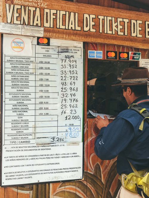 como chegar a Machu Picchu: preço do ônibus
