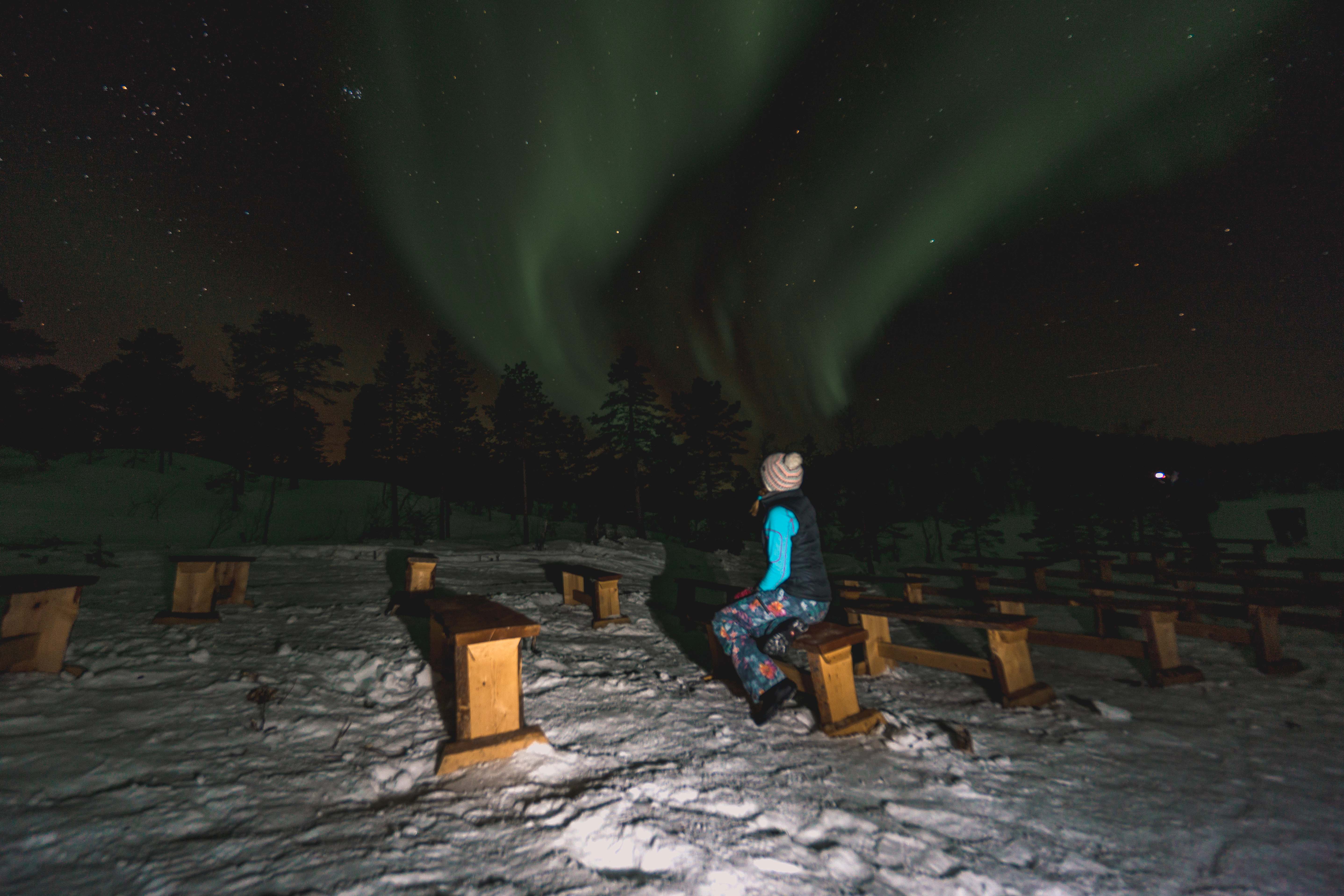 fotografar a aurora com pessoas