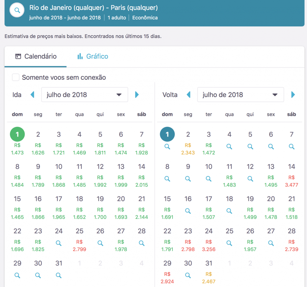 calendário do skyscanner