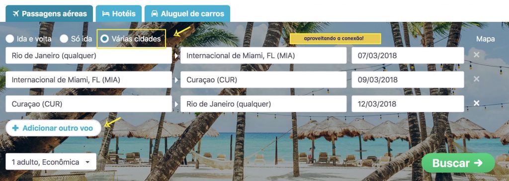 varias cidades no skyscanner