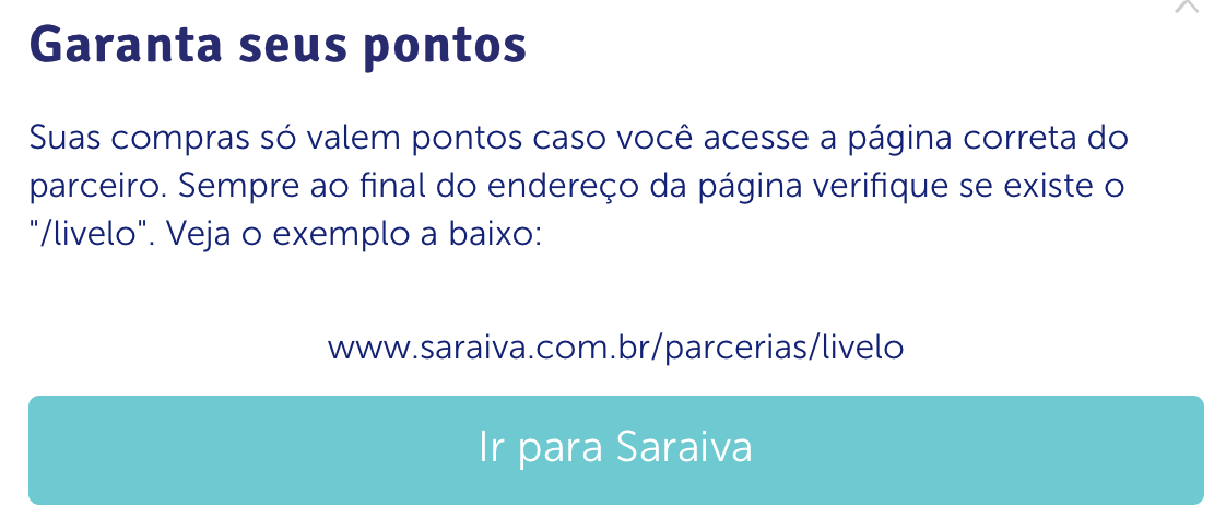 parceria livelo e saraiva