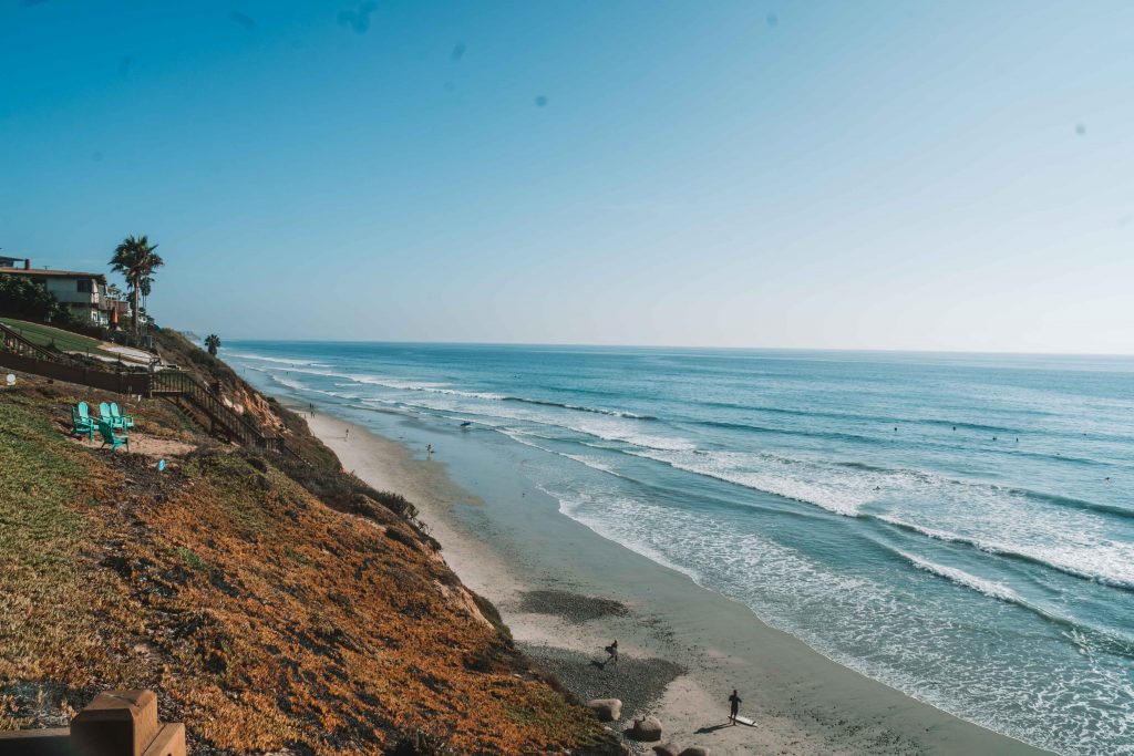 Grandview beach, costa sul da california