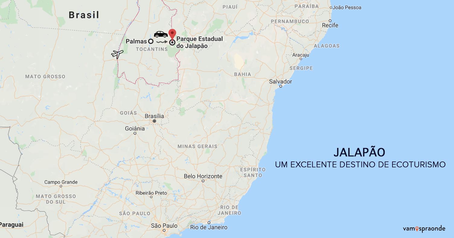 mapa do Jalapão