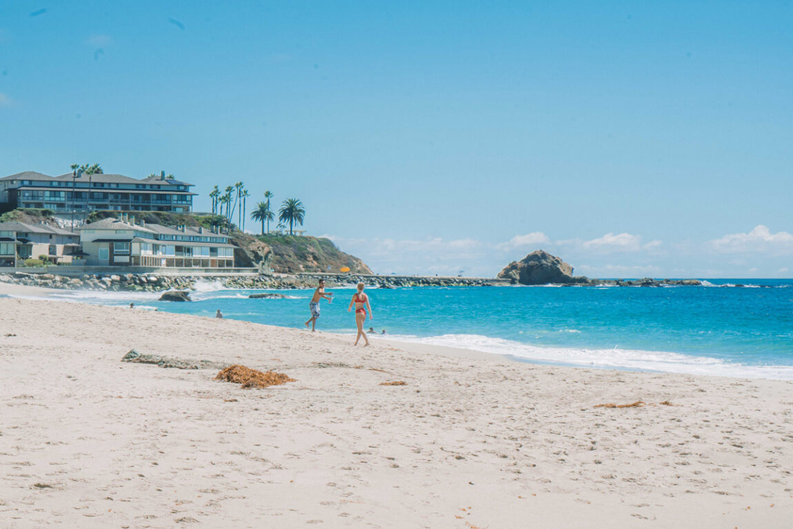 praia linda na Costa sul da Califórnia