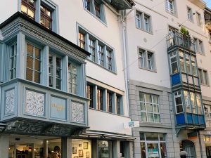 arquitetura e janelas no centro histórico de st gallen