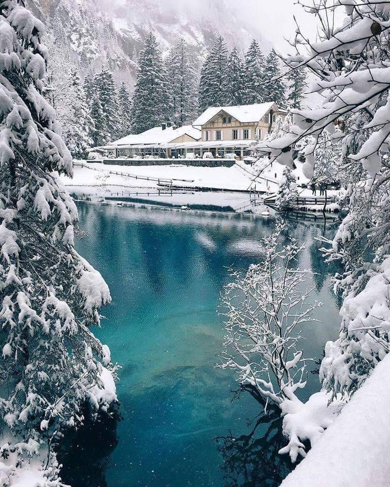 blausee no inverno na suíça