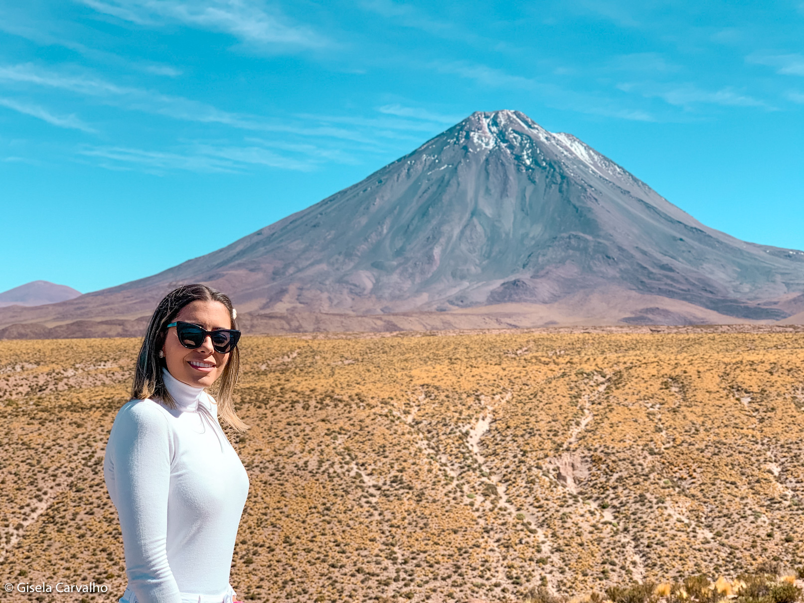 Gisela Carvalho no deserto do atacama