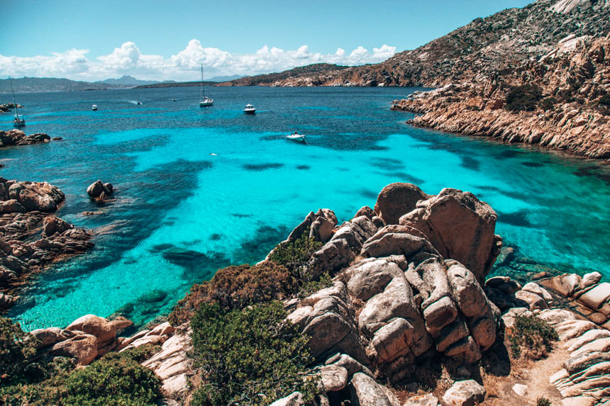 vista de La madalena, na Sardenha