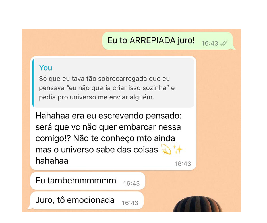 texto de conversa sobre o universo