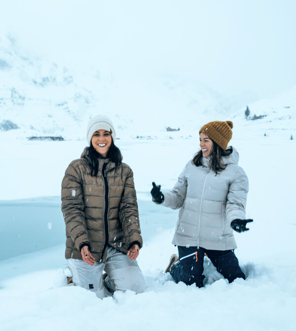 marina e quel na neve na Suíça